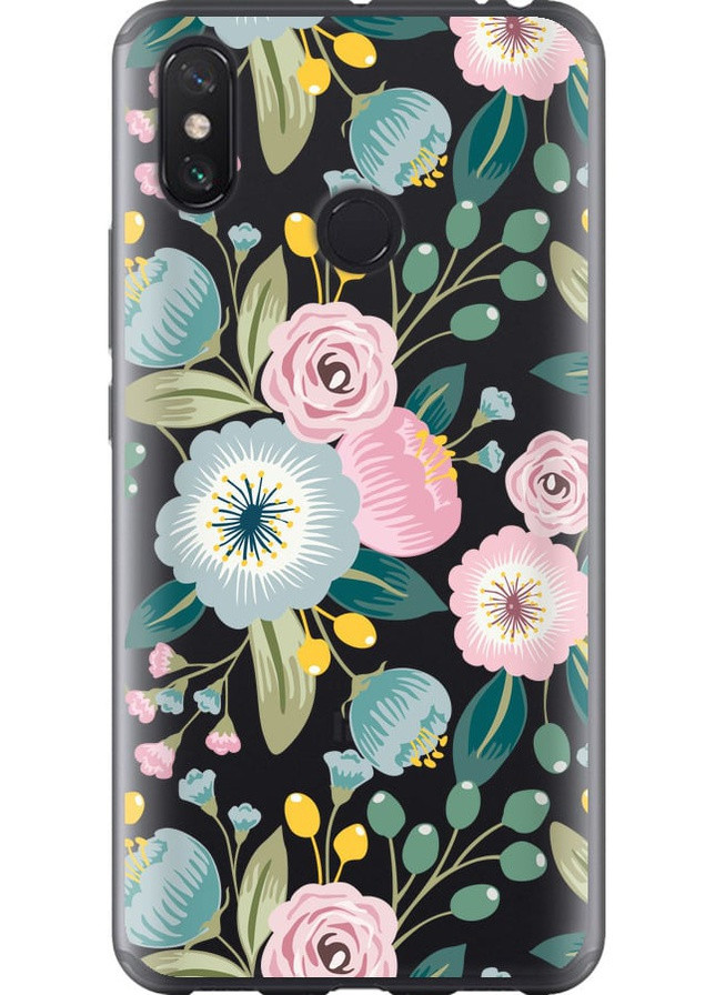 2D пластиковый чехол 'Цветочные обои v2' для Endorphone Xiaomi Mi Max 3 (258090539)