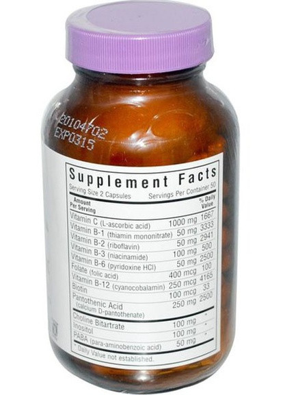 Stress B-Complex 100 Veg Caps Bluebonnet Nutrition (256724425)