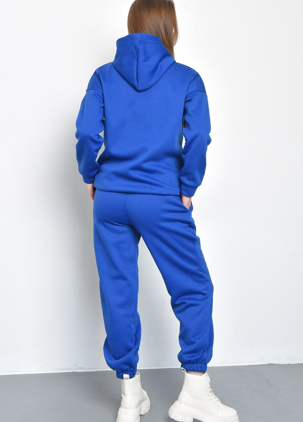 Спортивний костюм жіночий на флісі синього кольору Let's Shop (271126531)