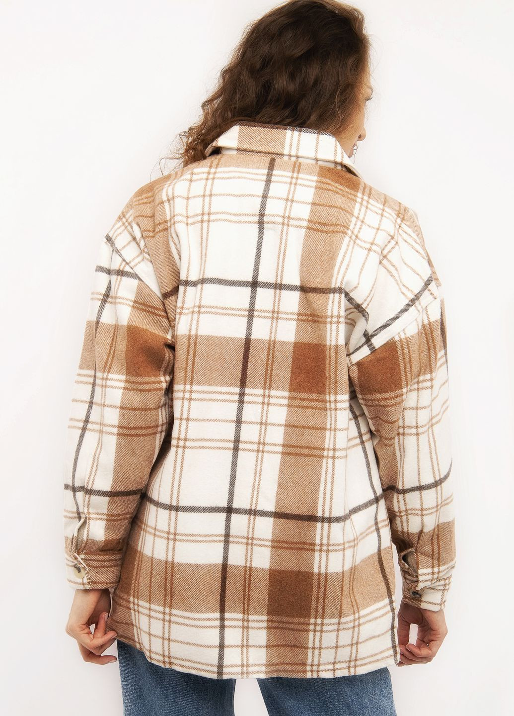 Жіноча сорочка з довгим рукавом колір коричневий ЦБ-00233186 Madmext (266781516)