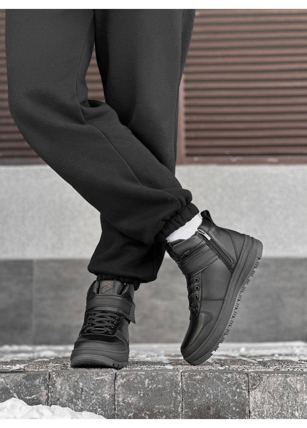 Черные зимние мужские ботинки зимние Podkradylin