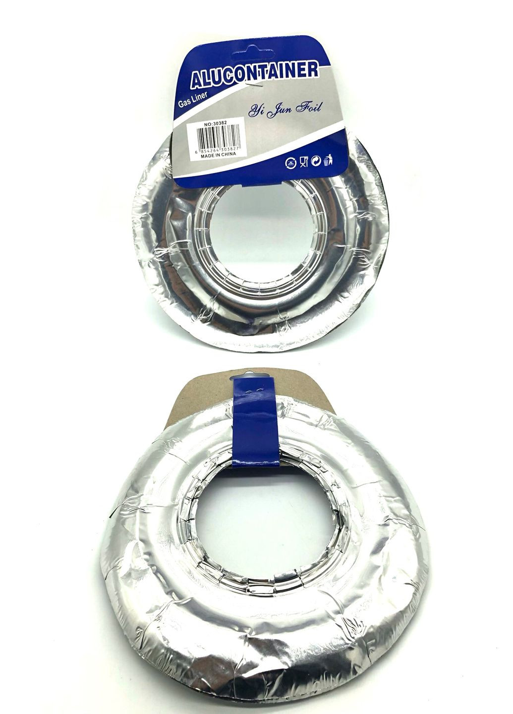 Набор из 5 защитных накладок круглых антипригарных на плиту из алюминиевой фольги фольга для газовых плит Kitchen Master (261550977)
