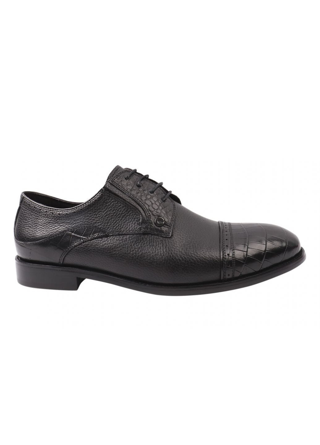 Черные туфли мужские из натуральной кожи, на низком ходу, цвет черный, Anemone