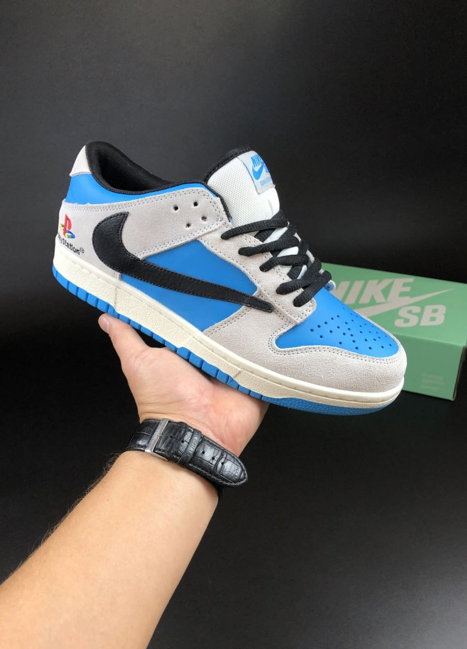 Синие демисезонные кроссовки мужские, вьетнам Nike SB Dunk PlayStation