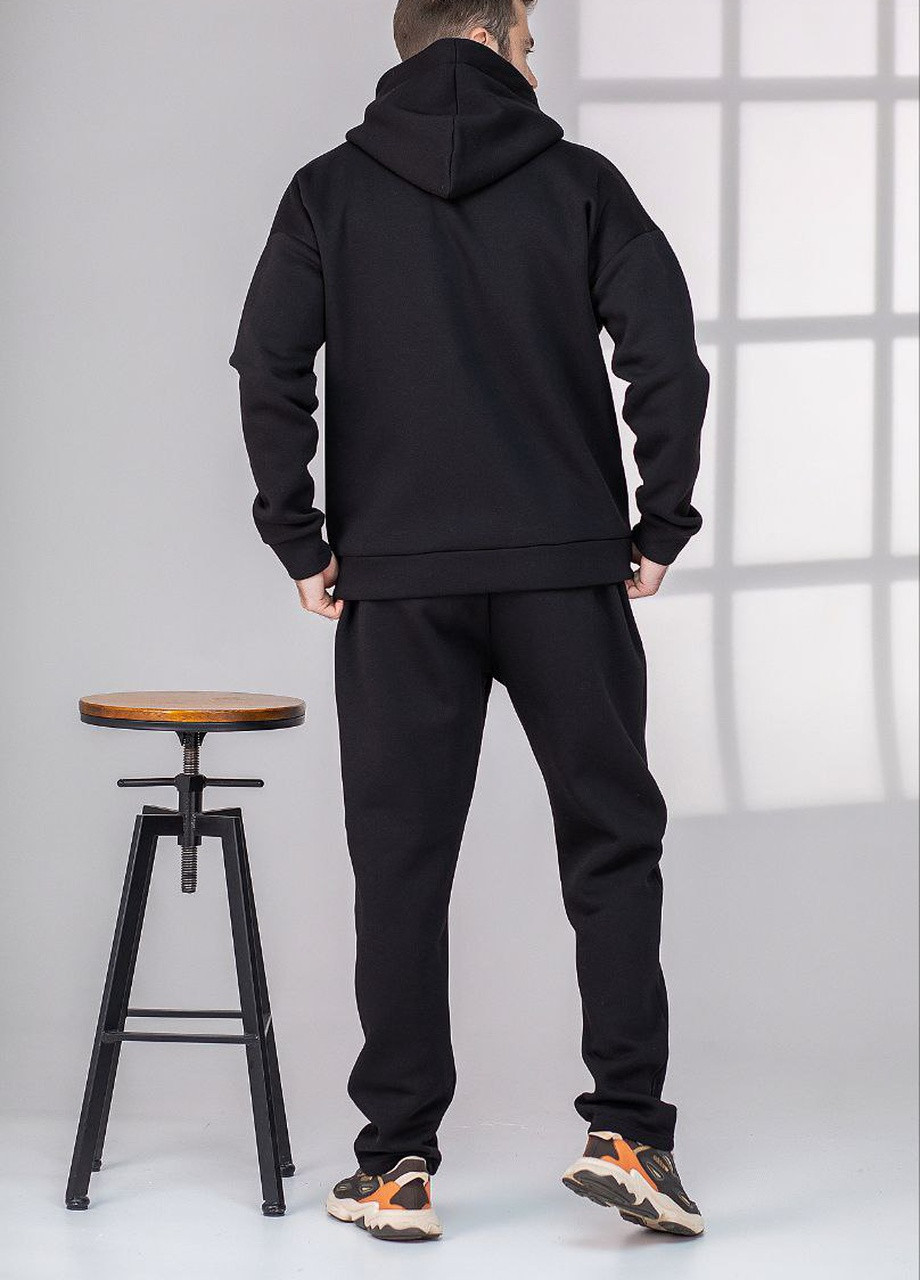 Мужской спортивный костюм на флисе черного цвета 386046 New Trend (259034417)