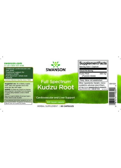 Kudzu Root 500 mg 60 Caps Swanson (266411410)