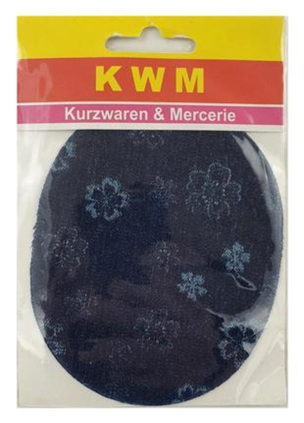 Термонаклейка на одежду 2 шт темно-синего цвета KWM (259829714)