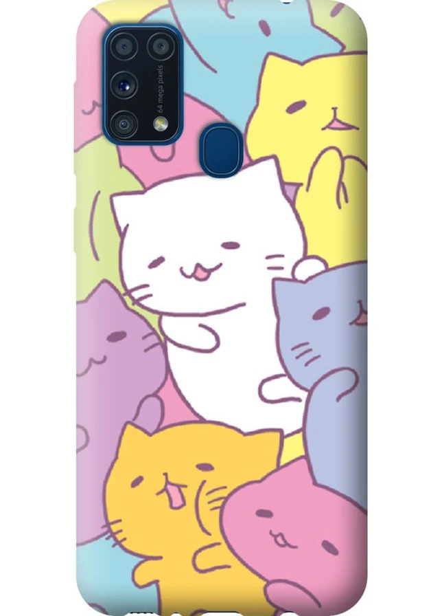 Силиконовый чехол 'Котики' для Endorphone Samsung Galaxy M31 M315F (258263316)