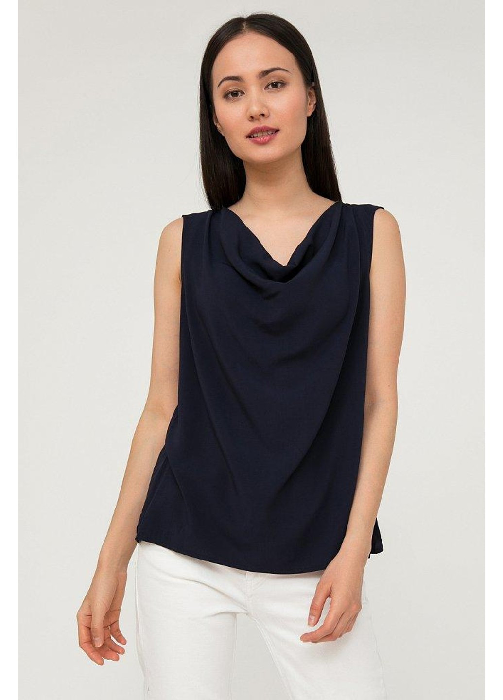 Темно-синяя летняя блуза s20-14015-101 Finn Flare