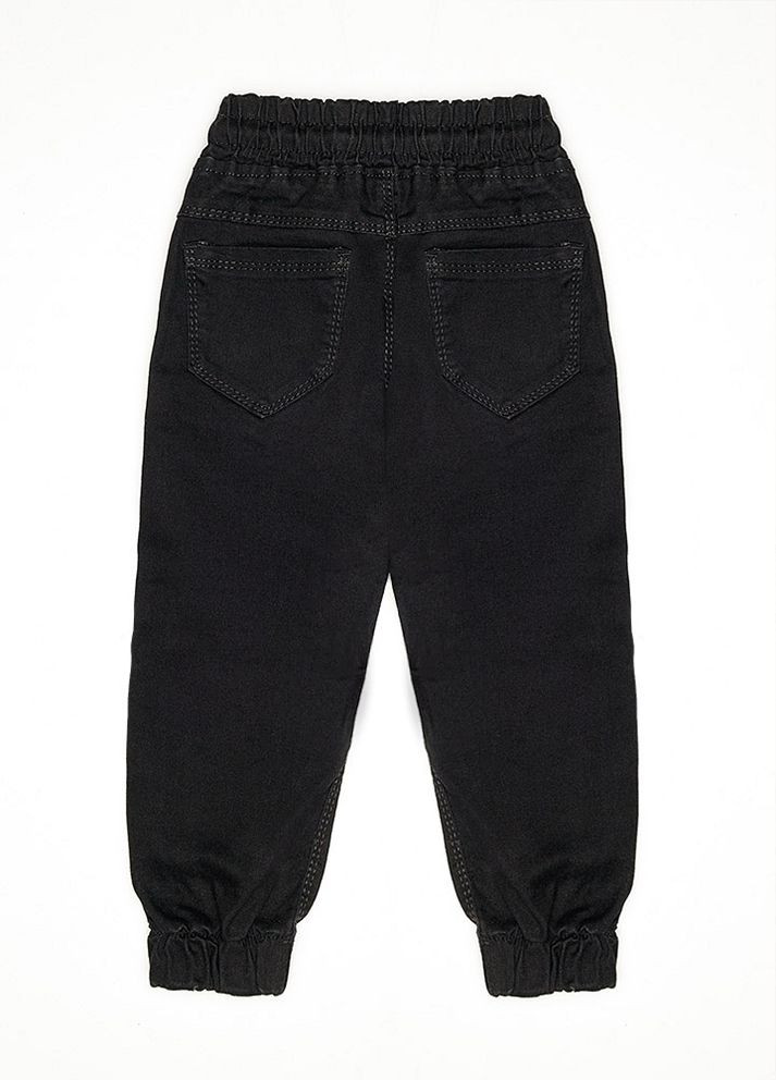 Черные демисезонные джогеры для мальчика цвет черный цб-00226725 Sercino