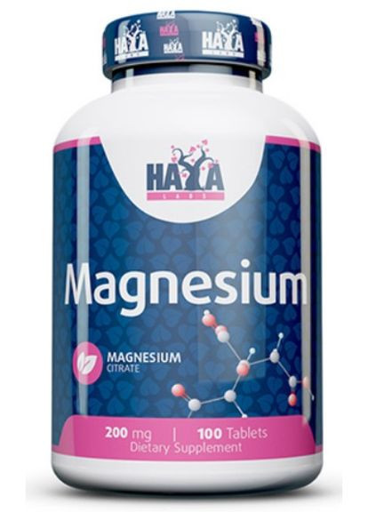Магний Magnesium Citrate 200mg 50 tabl Haya Labs (260062095)