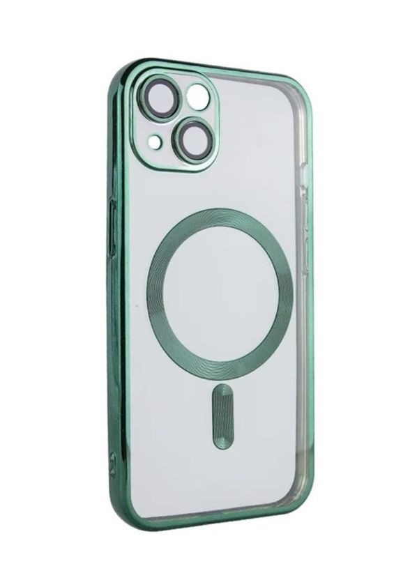 Чохол-накладка TPU для Apple iPhone 15 з MagSafe та захистом камери Green No Brand (278017899)