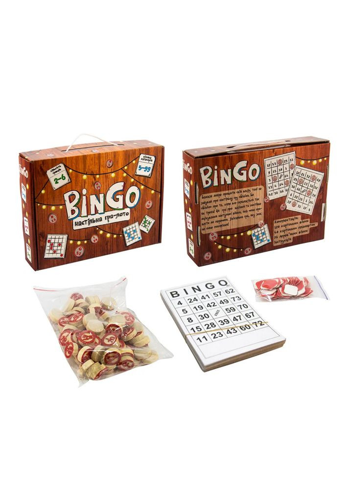 Настольная игра-лото - "BinGo" цвет разноцветный ЦБ-00199038 Strateg (262596505)