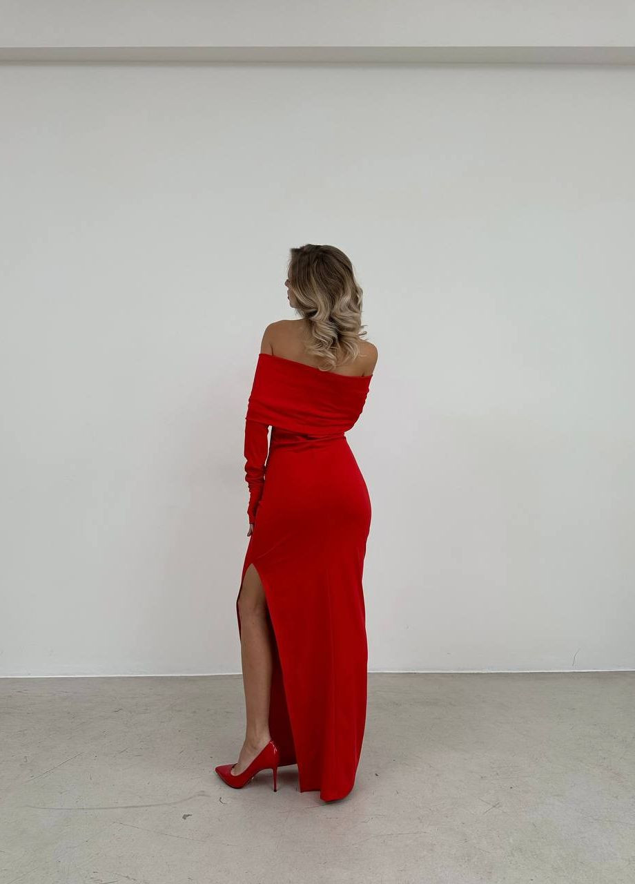 Червона вечірня жіноча сукня мікродайвінг No Brand