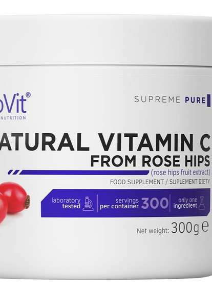 Vitamin C Rose Hips 300 g /300 servings/ Ostrovit (256721748)