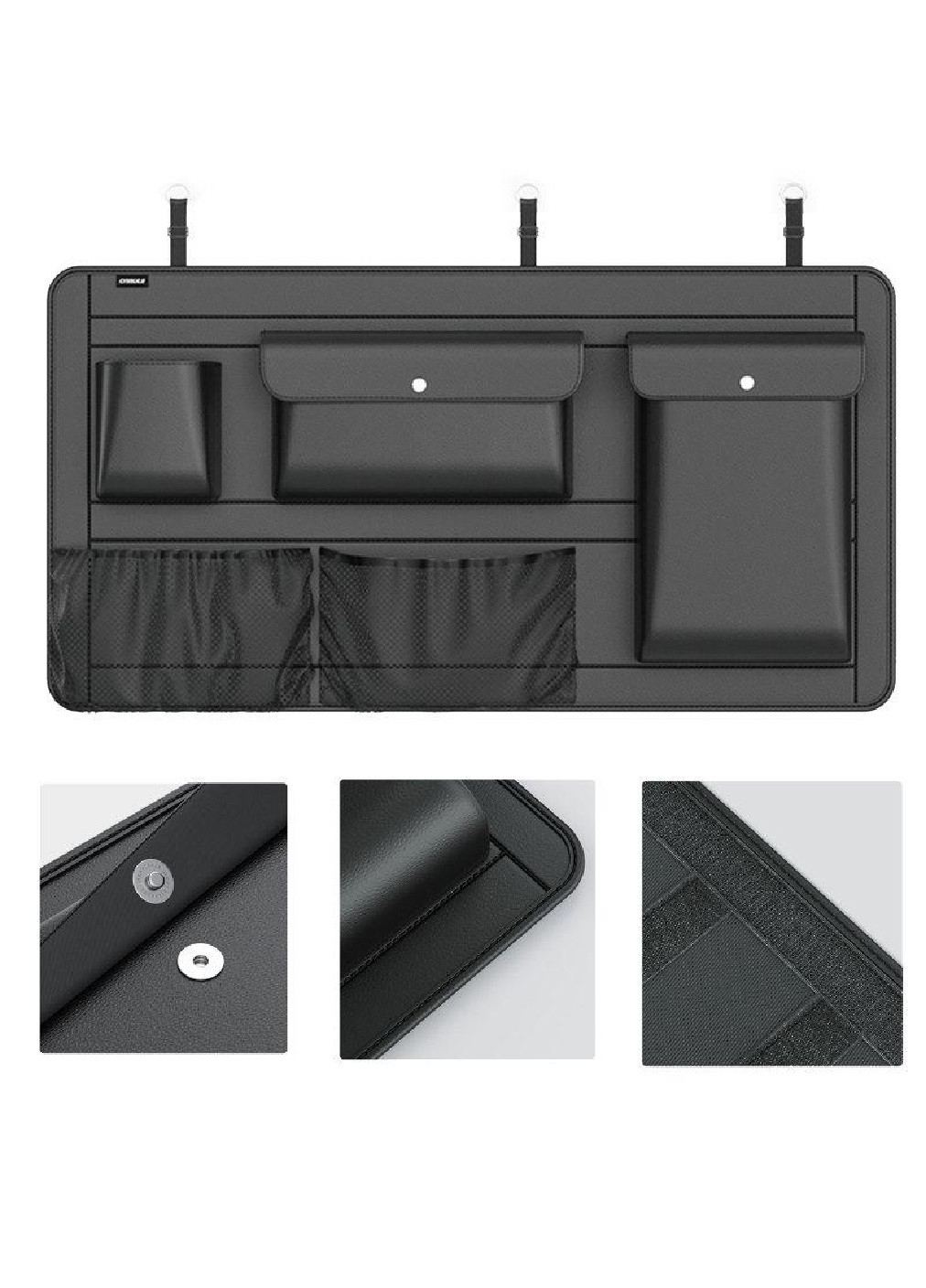 Автомобильный подвесной компактный органайзер на спинку сидения для багажника 91х45 см (475282-Prob) Черный Unbranded (265391201)