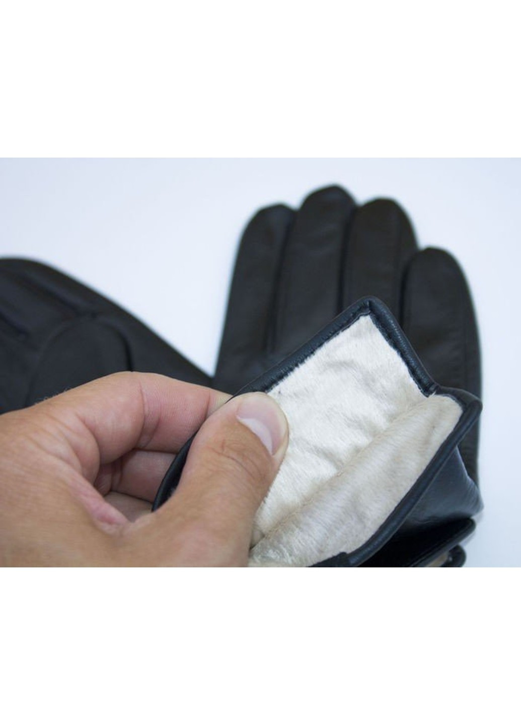 Женские черные стильные кожаные перчатки w011s1 BR-S (261486849)