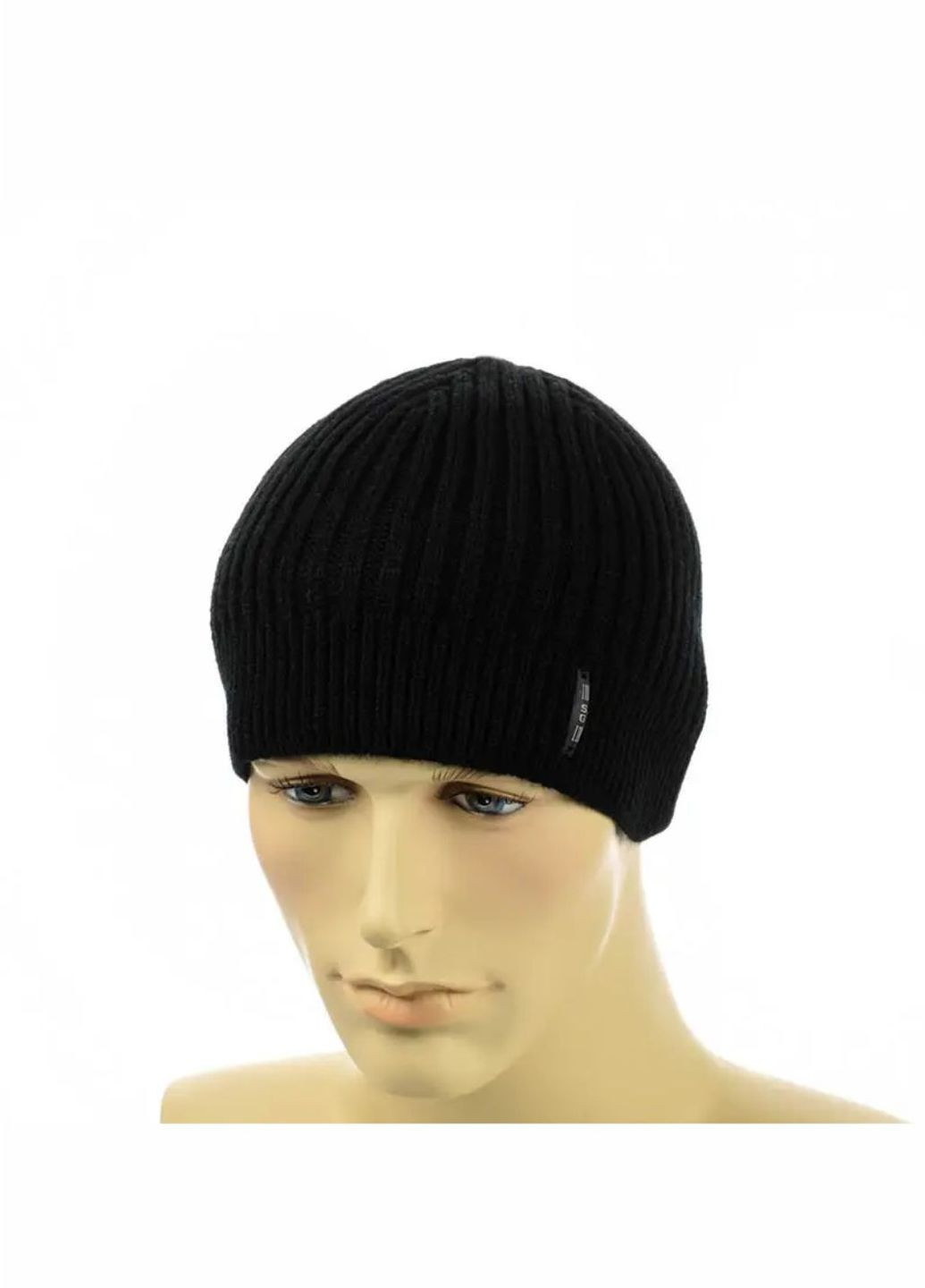 Чоловіча зимова шапка на флісі No Brand мужская шапка без отворота (276534583)