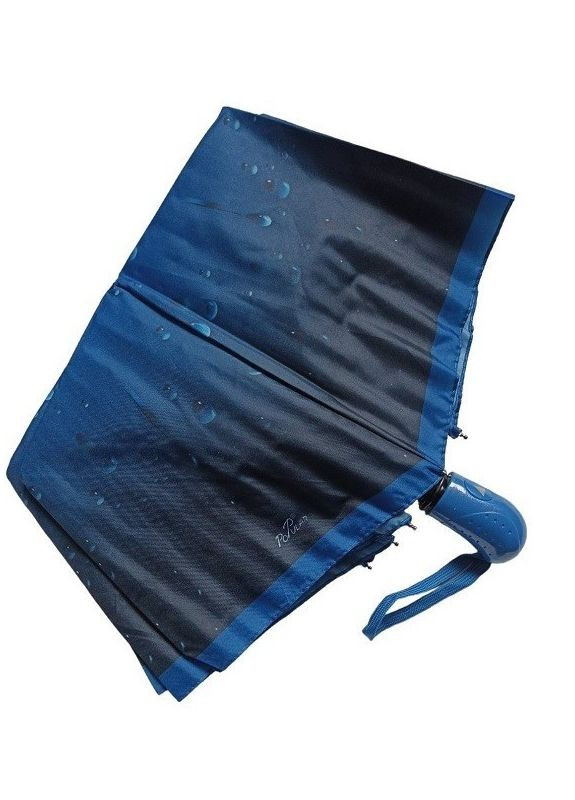 Синя парасолька напівавтомат toprain 2056 жіноча на 8 спиць краплі синій середня система антивітер (277633686)