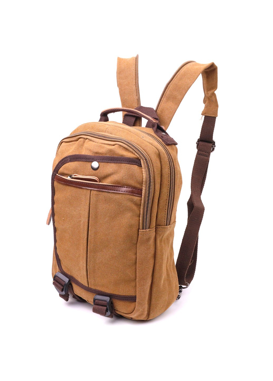 Удобный рюкзак из текстиля 21257 Коричневый Vintage (258267897)