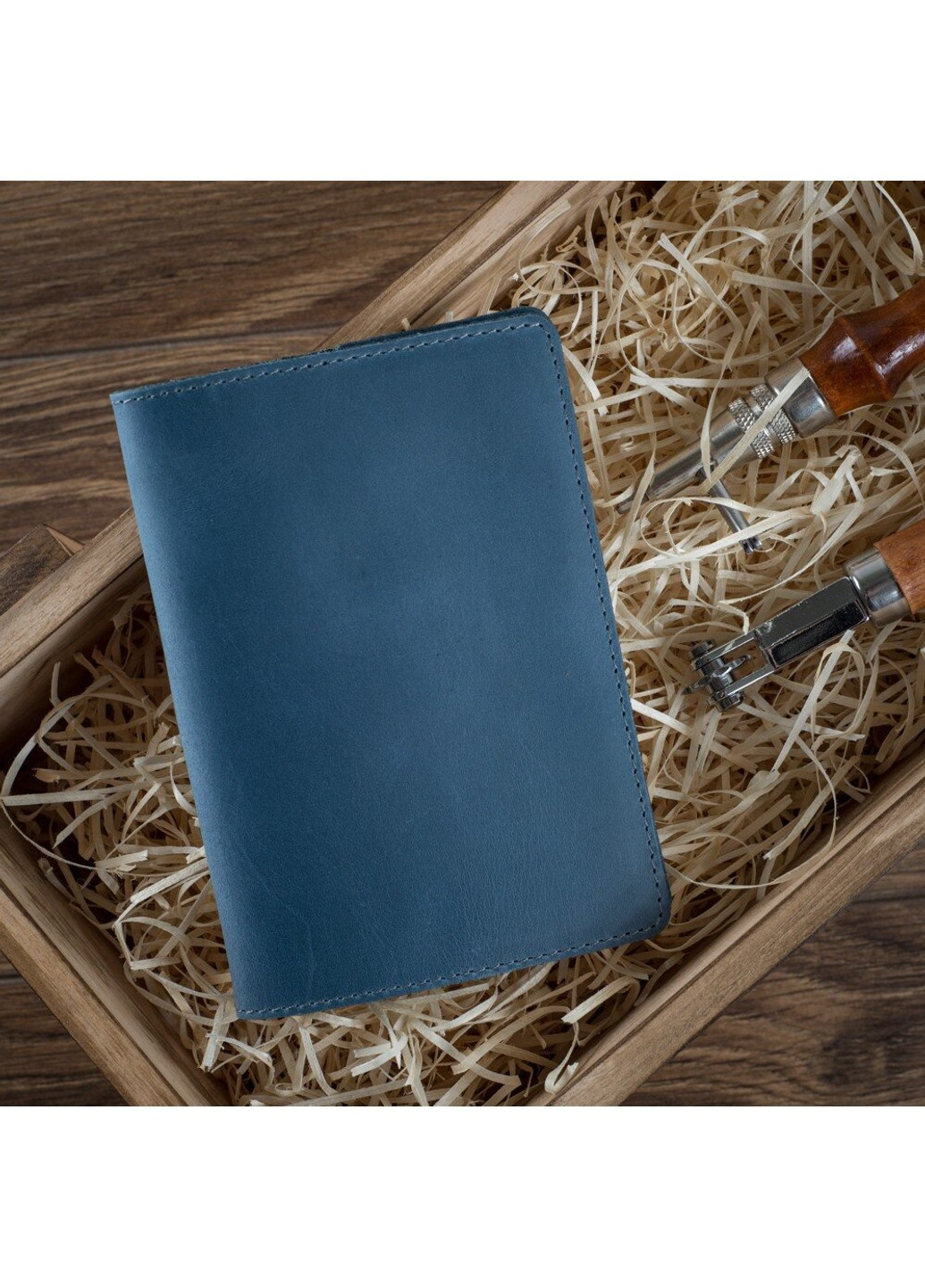 Обкладинка для паспорта зі шкіри HiArt PC-01 Shabby Alga Зелений Hi Art (268371342)