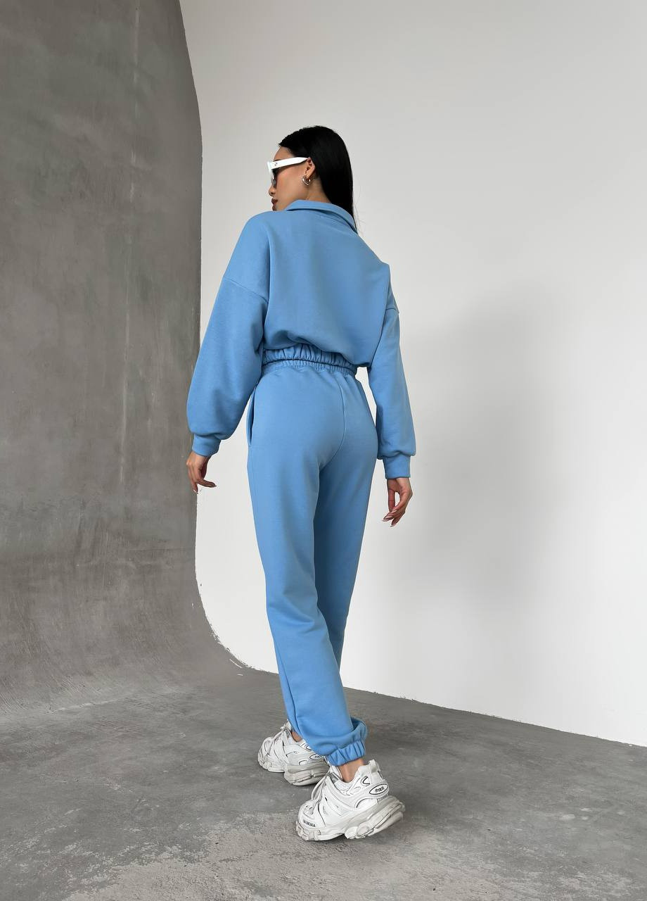 Жіночий прогулянковий костюм двійка колір блакитний р.42/44 432221 New Trend (258646591)