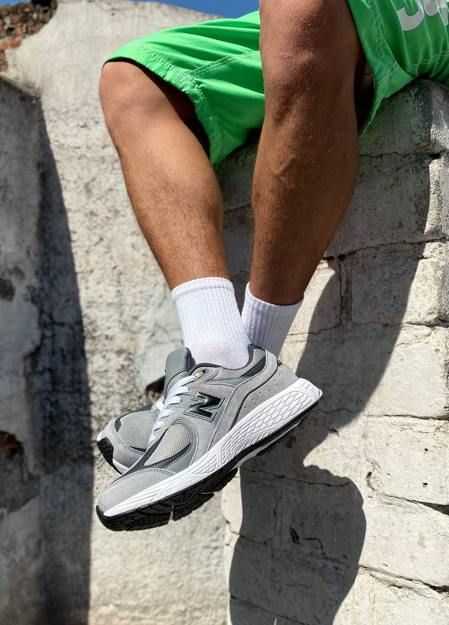 Серые демисезонные эффектные мужские кроссовки копия No Brand