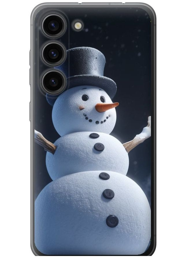 Силиконовый чехол 'Снеговик' для Endorphone Samsung Galaxy S23 (275647959)