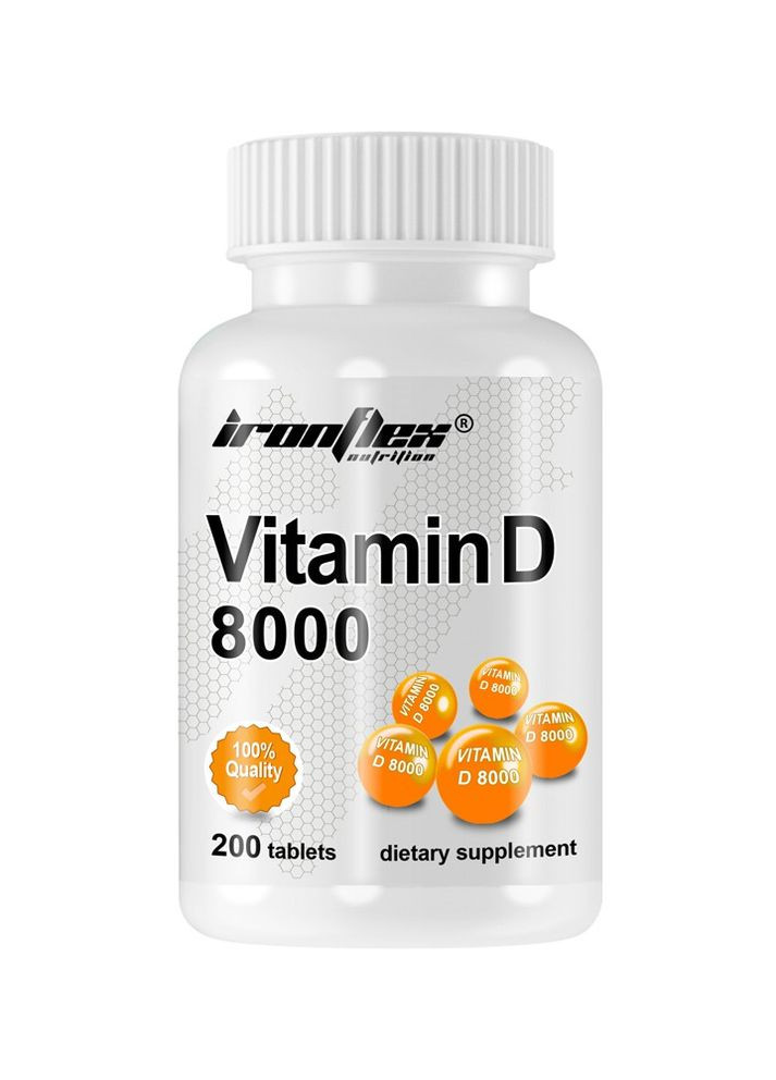 Вітамін D3 Vitamin D3 8000 200tabs Ironflex (268830846)