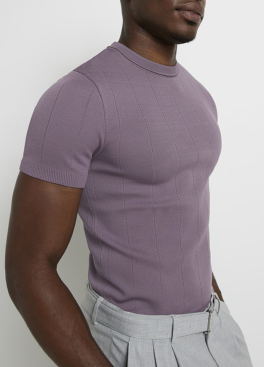 Светло-фиолетовая футболка пл.материал,бледно-фиолетовый, River Island