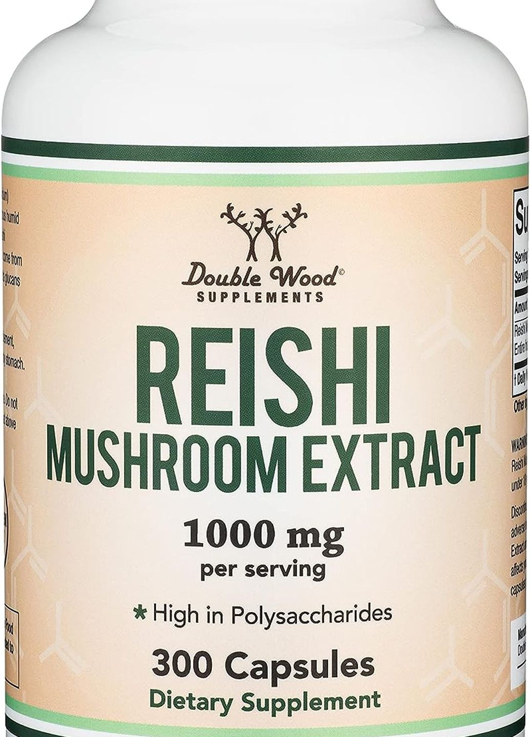 Екстракт гриба рейші Reishi Mushroom Extract 1000 mg 300 capsules Double Wood Supplements (261765763)