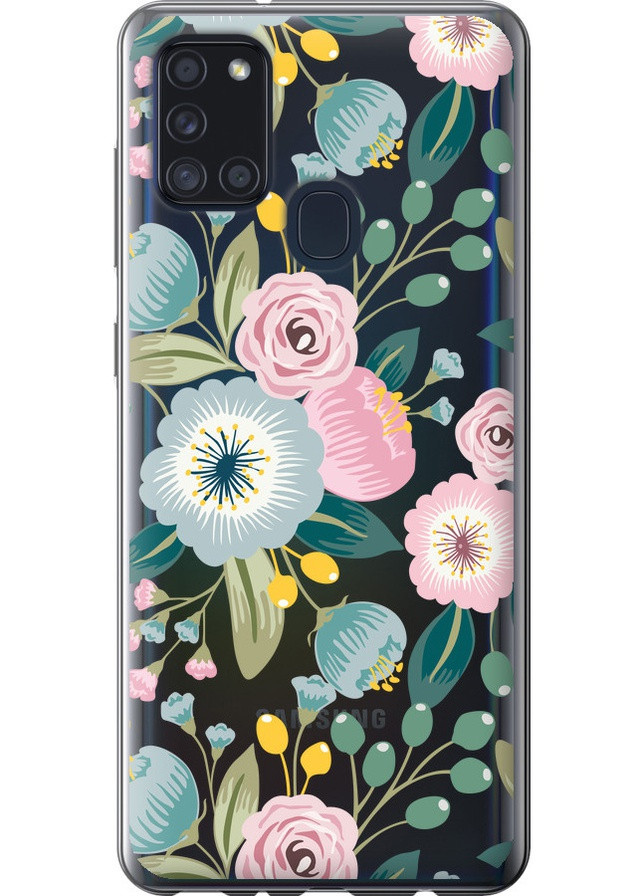 Силіконовий чохол 'Квіткові шпалери v2' для Endorphone Samsung Galaxy A21s A217F (258084520)