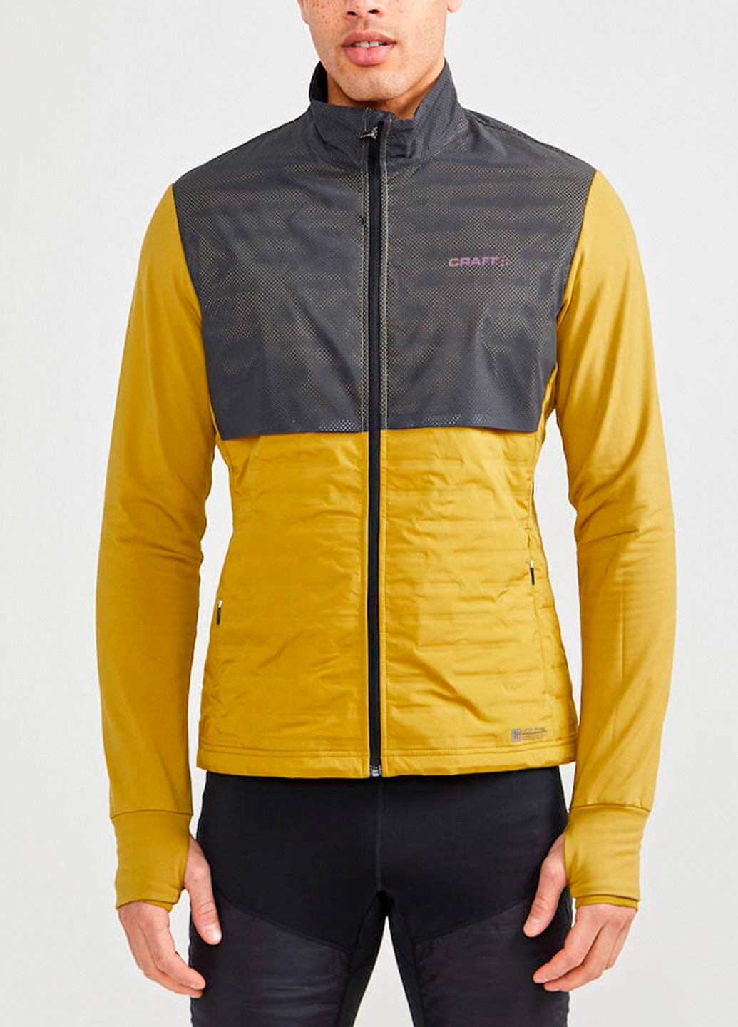 Желтая демисезонная мужская куртка Craft Lumen SubZ Jacket