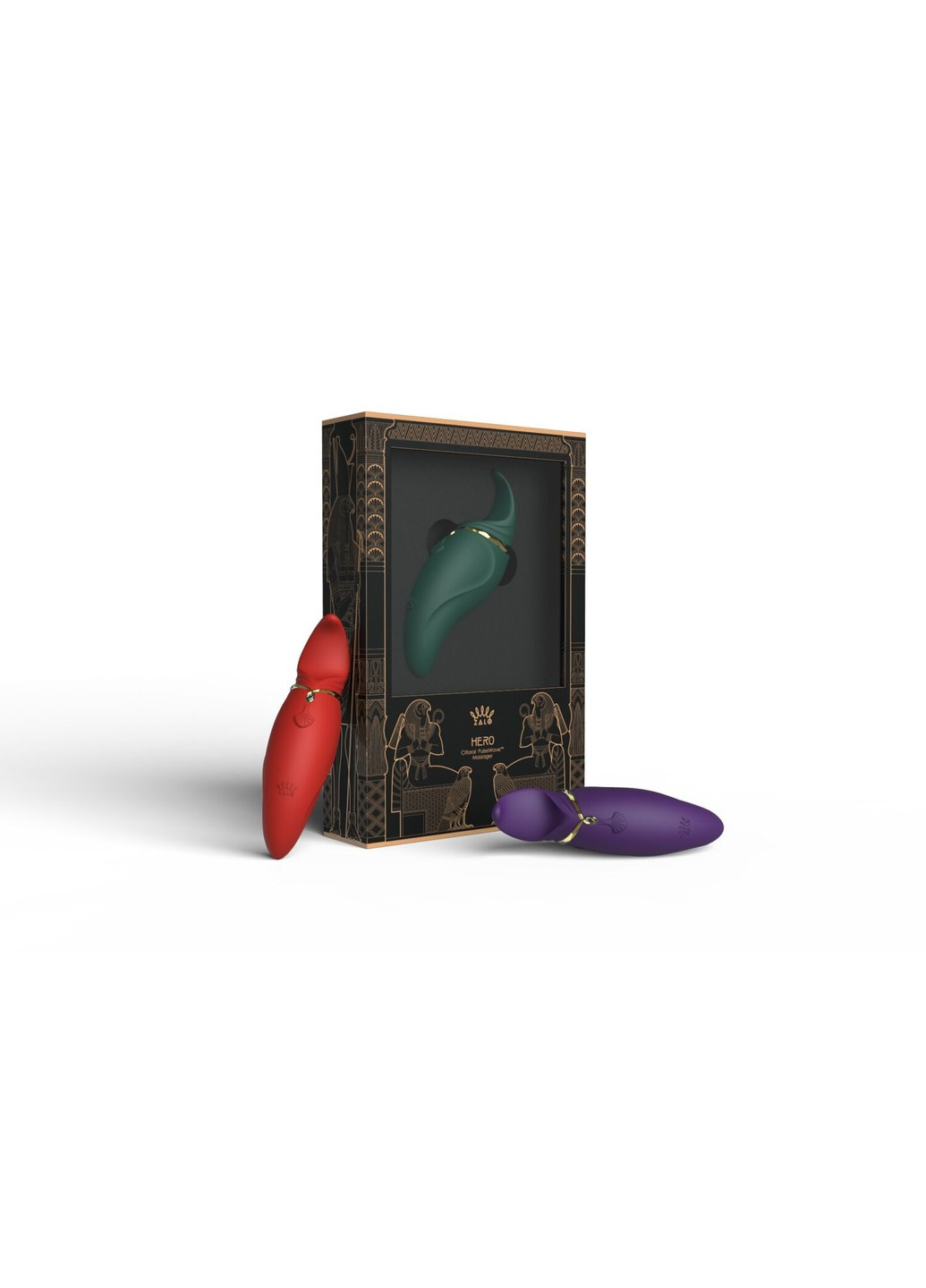Вібратор 2в1 з язичком — Hero Wine Red, кристал Swarovski Zalo (258470930)