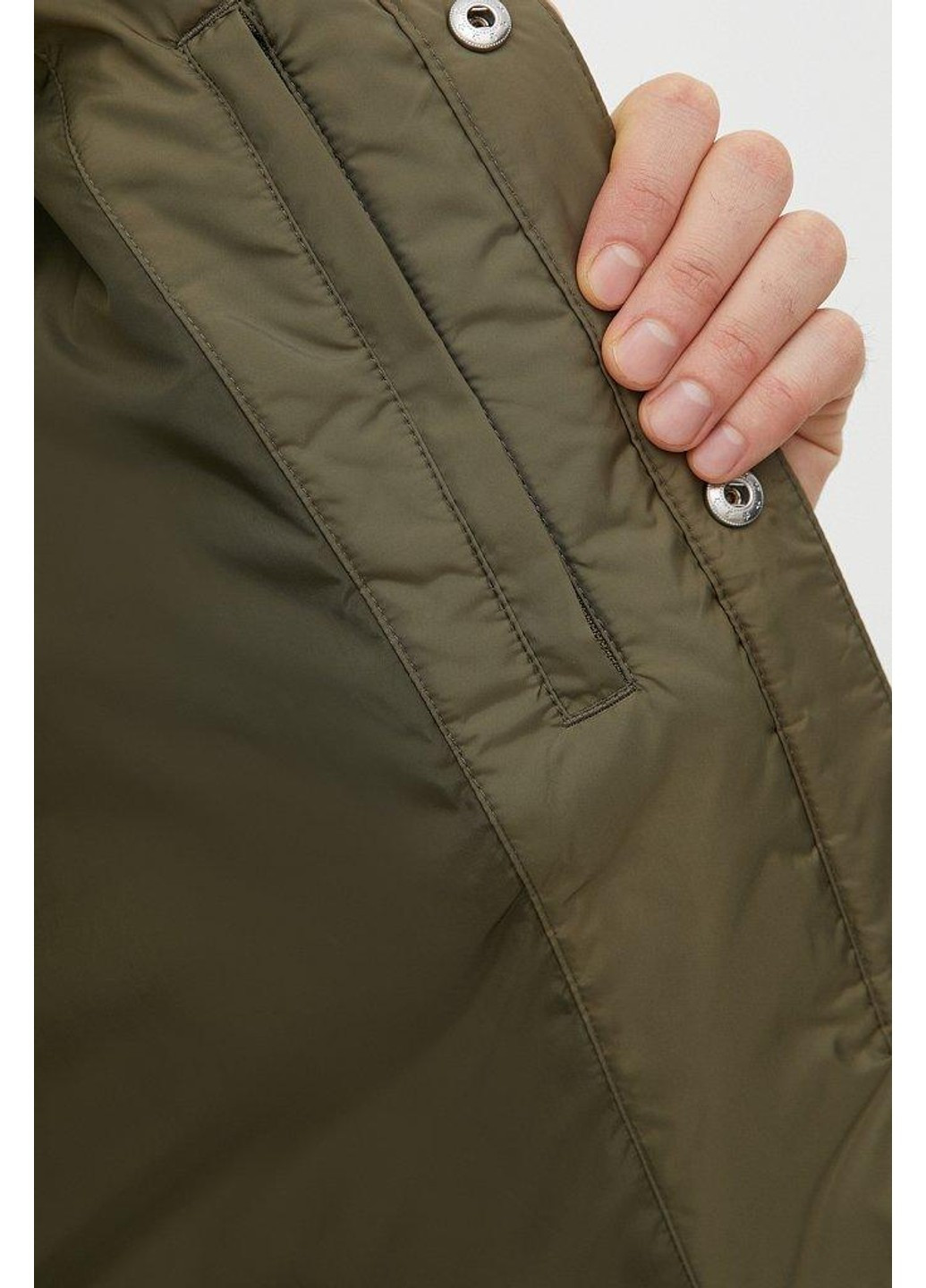 Оливкова (хакі) демісезонна куртка-сорочка fbc21007-907 Finn Flare