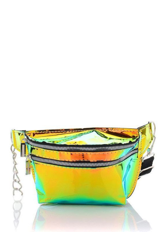 Яркая градиент повседневная мини-сумка для прекрасных дам, глянцевая сумочка с двумя отсеками No Brand р-1359-10 (267503045)