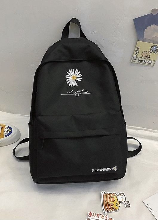 Рюкзак Ромашка 1019 женский детский школьный портфель черный No Brand (276062407)