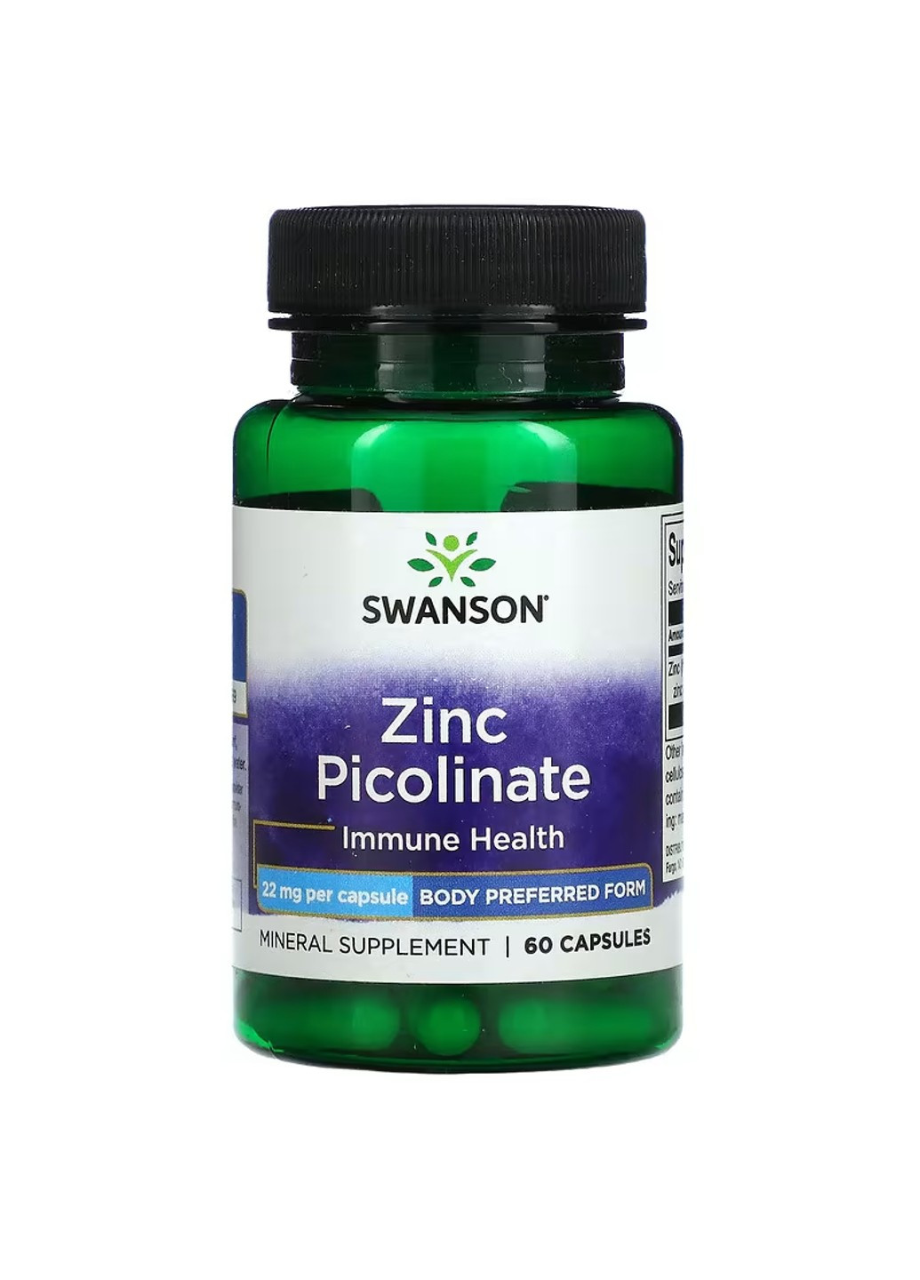 Цинк Пиколинат Zinc Picolinate 22 мг - 60 капсул Swanson (271823048)