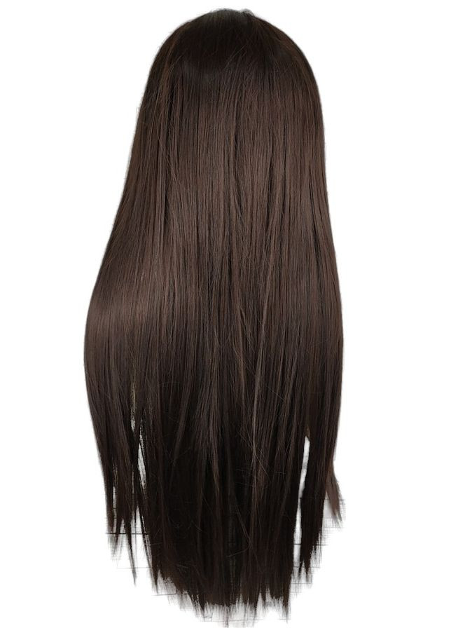 Парик женский длинный прямой коричневый с челкой 70см No Brand (268987236)