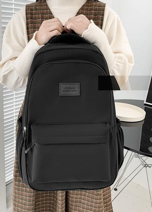 Рюкзак JINISIAO чоловічий жіночий дитячий шкільний портфель чорний No Brand (276001447)