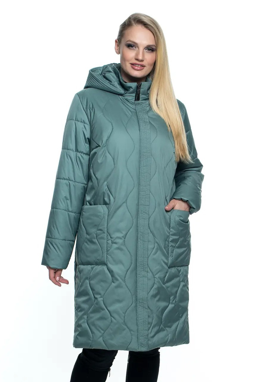Мятная демисезонная демисезонная женская куртка DIMODA Жіноча куртка від українського виробника