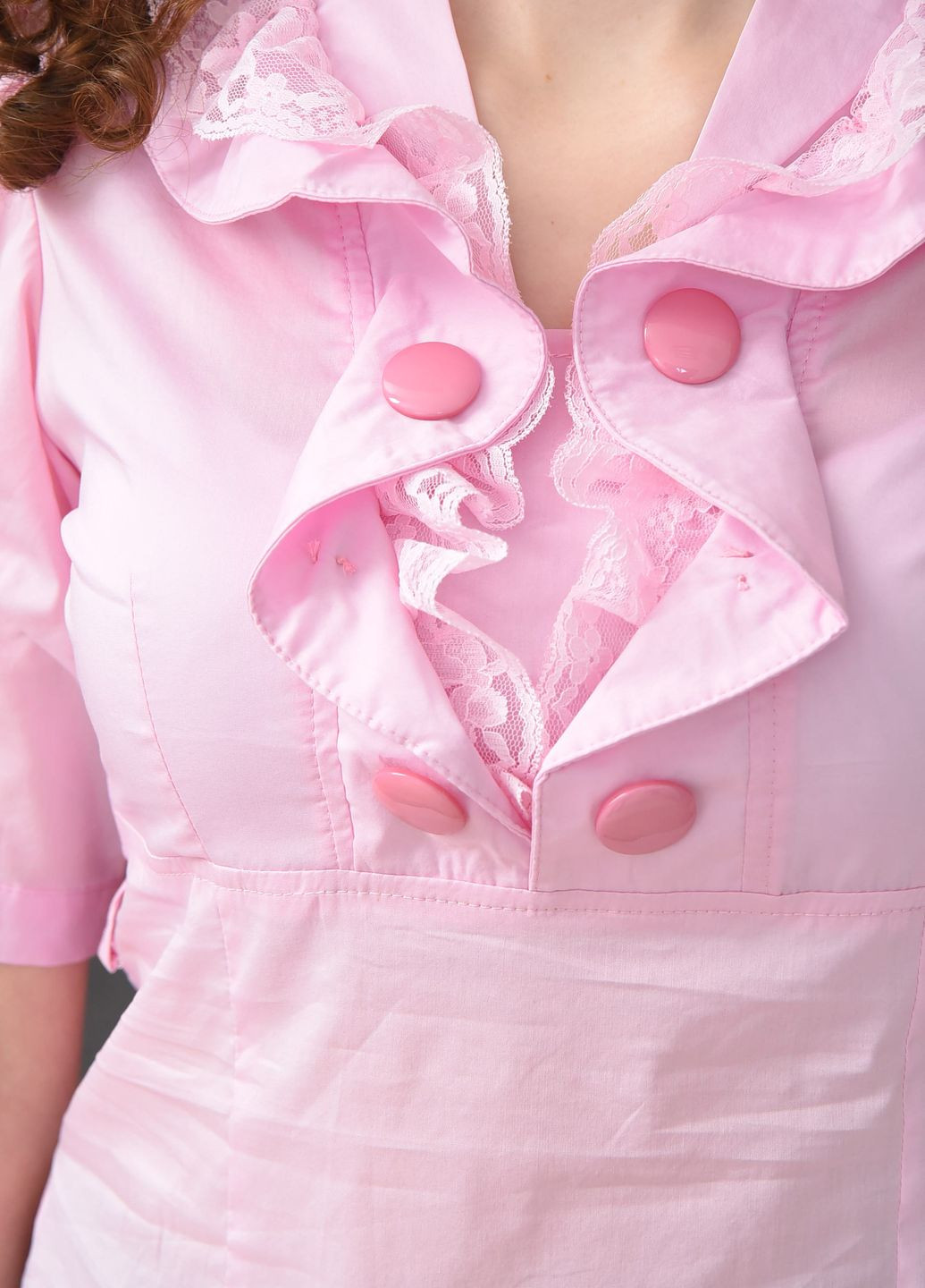 Рожева блуза жіноча рожевого кольору на запах Let's Shop