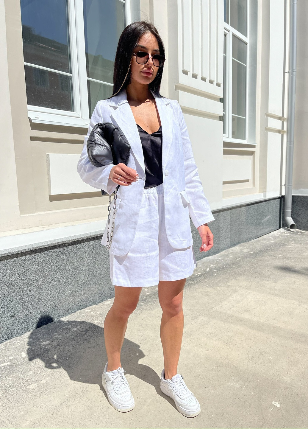 Шорти з льону короткі білі BeART Шорти (259370615)