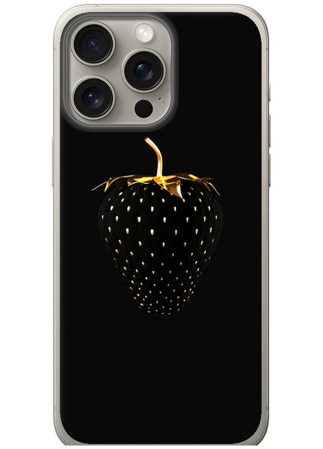 Силиконовый чехол 'Черная клубника' для Endorphone apple iphone 15 pro max (266141439)