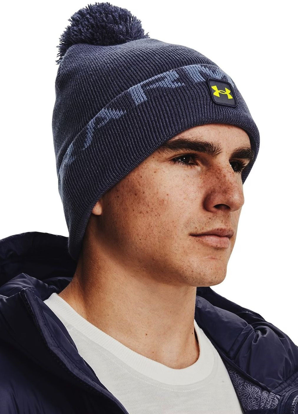 Шапка оригінал унісекс Under Armour ua halftime fleece pom (264077684)