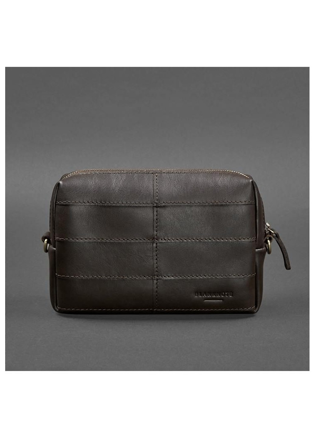 Кожаная косметичка-несессер 3.1 Темно-коричневый краст BN-CB-3-1-CHOKO BlankNote (263519094)