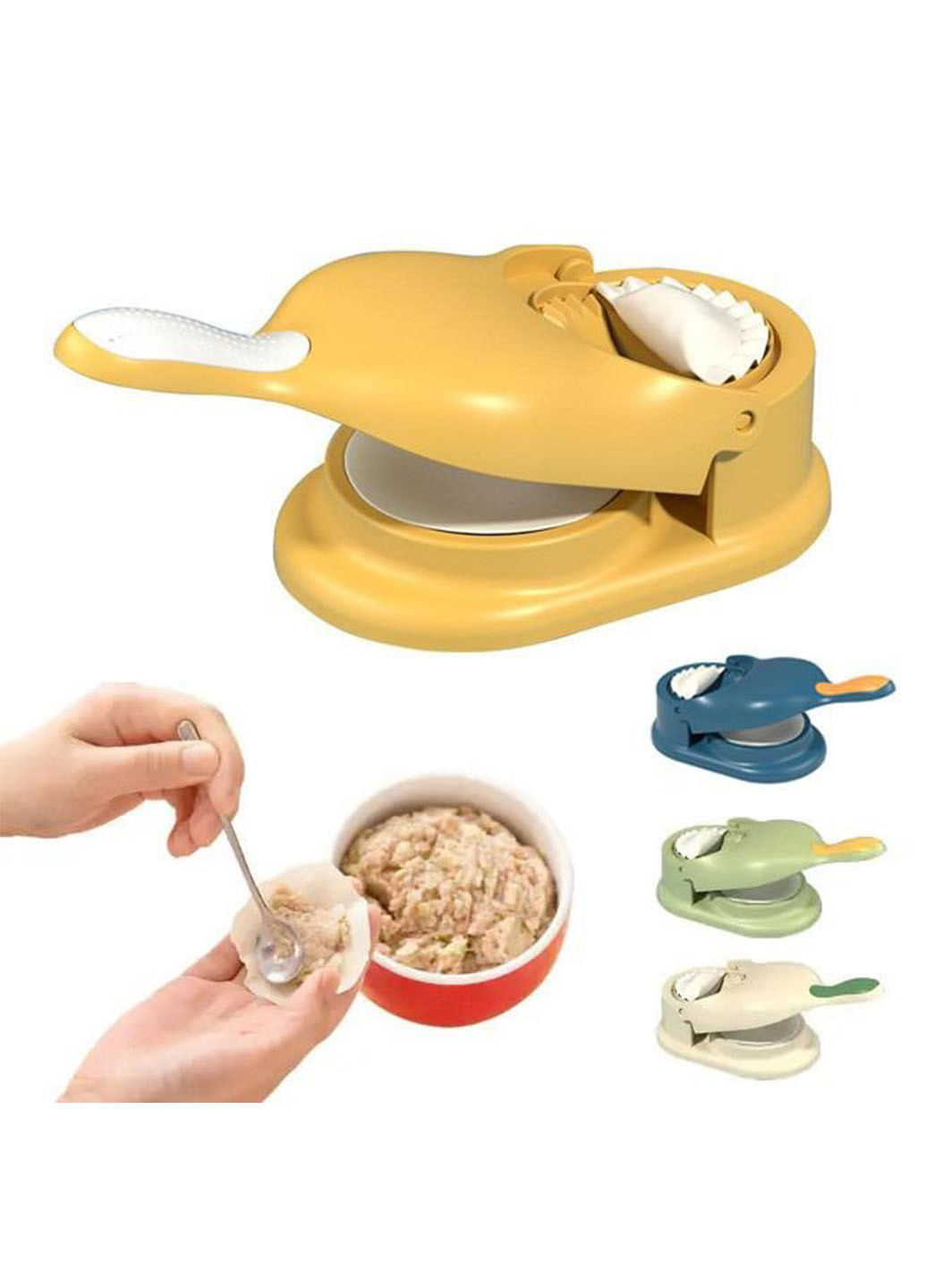 Ручная машинка-аппарат для раскачки теста и автоматической лепки вареников и пельменей Good Idea dumpling mold 2в1 (260165838)