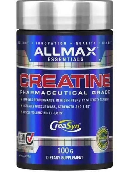 Creatine Pharmaceutical Grade 100 g /20 servings/ Unflavored ALLMAX Nutrition (258499406)