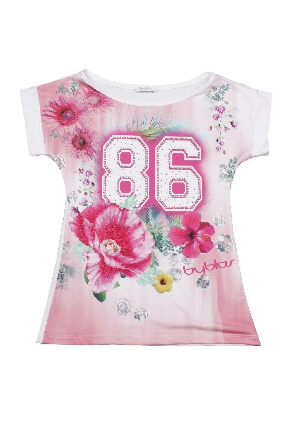 Розовая футболка girl junior Byblos