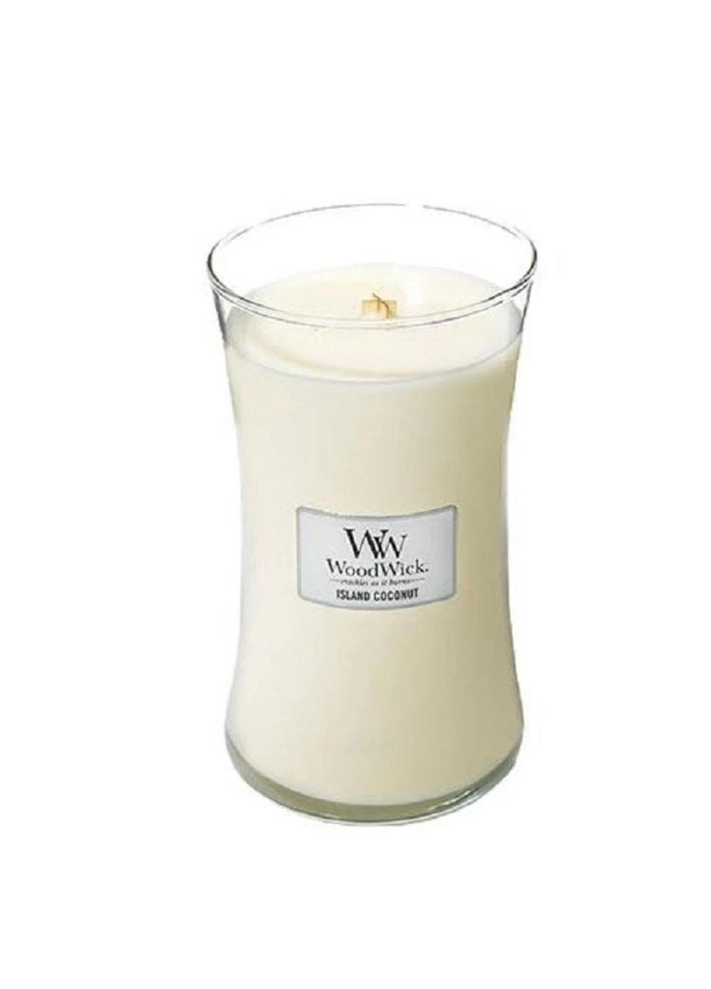 Ароматична свічка з ароматом кокоса та ананаса Large Island Coconut 609 г WoodWick (258333895)